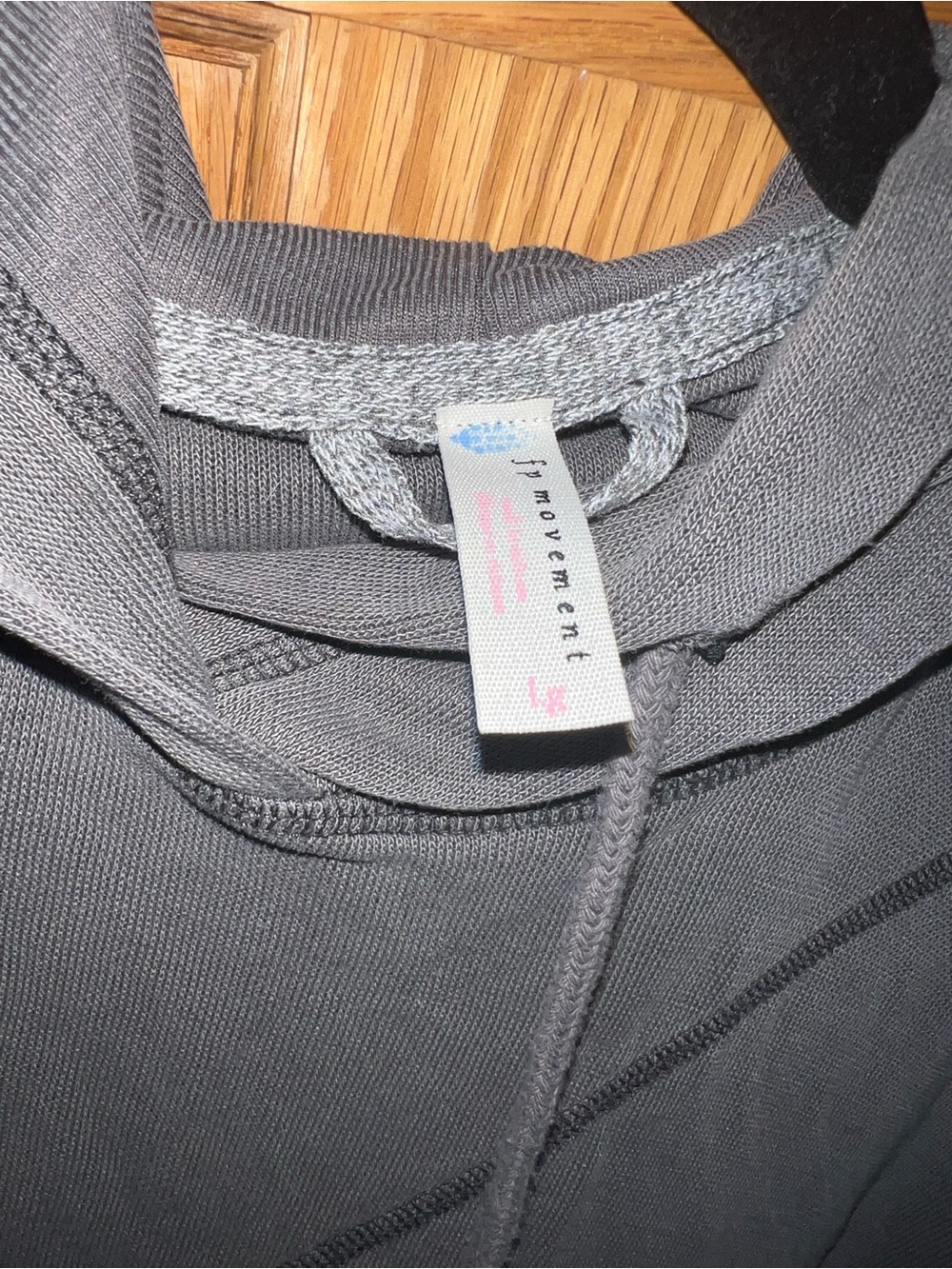 Free People Hooded Tunic Top in Charcoal Gray - Picture 3 of 3